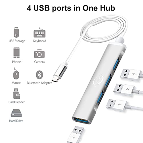 Mini USB C Hub with 4 Ports