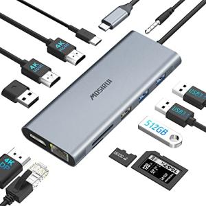 12-in-1 USB-C Hub with Dual Monitors