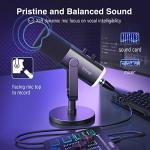 FIFINE XLR/USB Dynamic Microphone with RGB Lighting