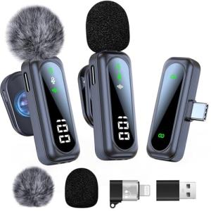 Wireless Lavalier Microphone Set for USB-C Devices