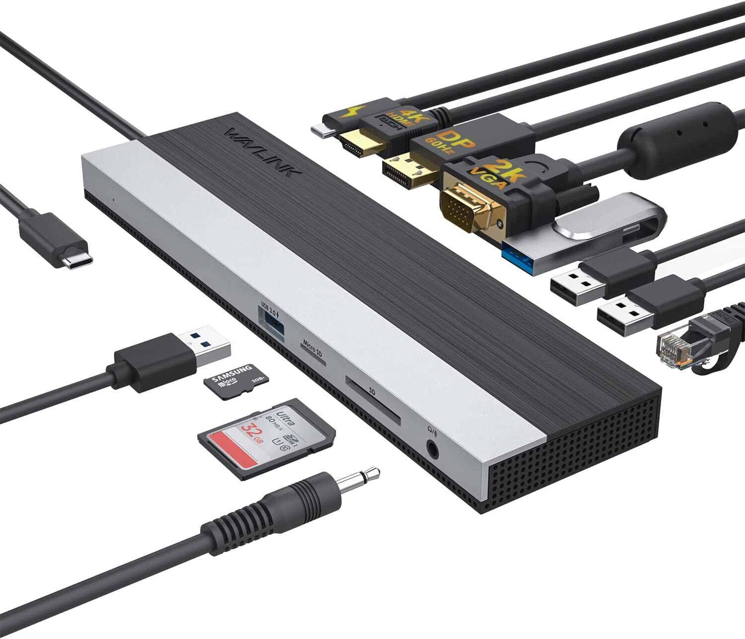 12in1 USB-C Triple Display Docking Station
