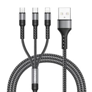 3-in-1 Nylon Braided Multi Charger Cable