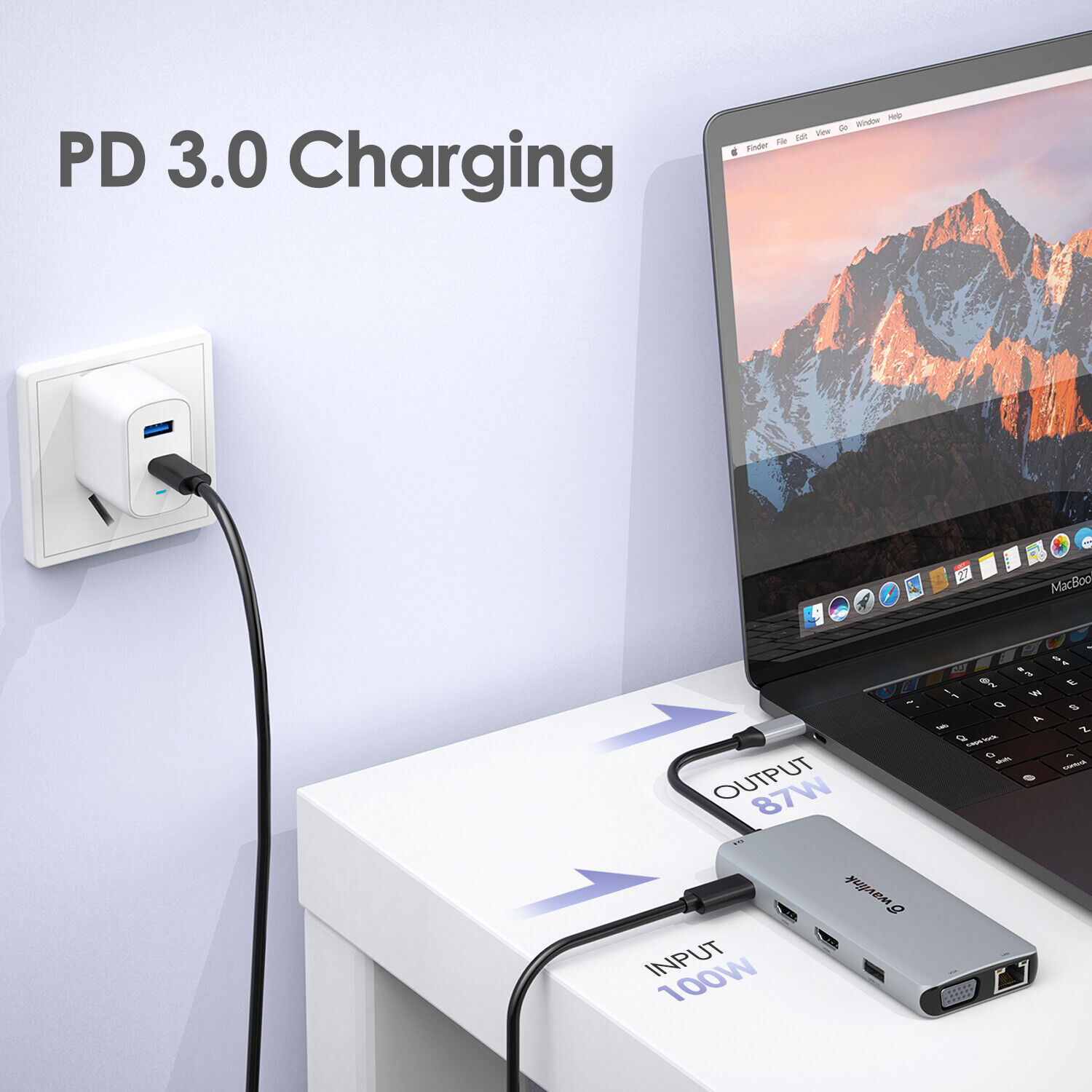 Multiport USB-C Hub with HDMI and Card Reader