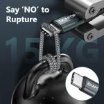 ZKAPOR 30CM Braided USB-C Fast Charging Cable