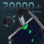 ZKAPOR 30CM Braided USB-C Fast Charging Cable