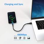 5-Pack Short USB-C to USB-A Cables 30CM