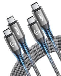 2-Pack 1M USB-C to USB-C Fast Charging Cables