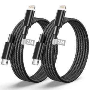 MFi Certified USB-C to Lightning Cable 2-Pack