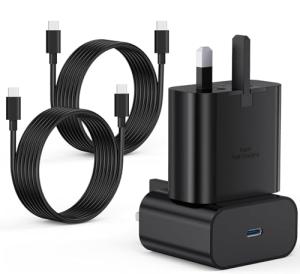 Samsung USB-C Charger Plug and 1M Cable - 2 Pack