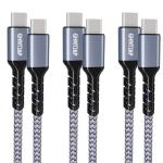 USB-C to USB-C 1.5M Cable 3-Pack, 60W Fast Charger