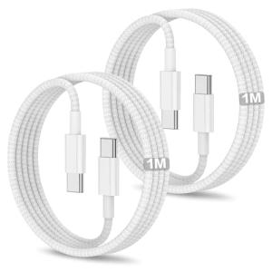 2-Pack 1M Braided USB-C Charger Cable 60W