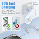 2-Pack 1M Braided USB-C Charger Cable 60W