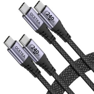 240W USB-C Fast Charging Cable - 2-Pack