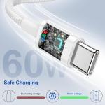 2-Pack 1M Braided USB-C Charger Cable 60W
