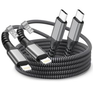 USB C to Lightning Cable 1M & 2M – 2 Pack