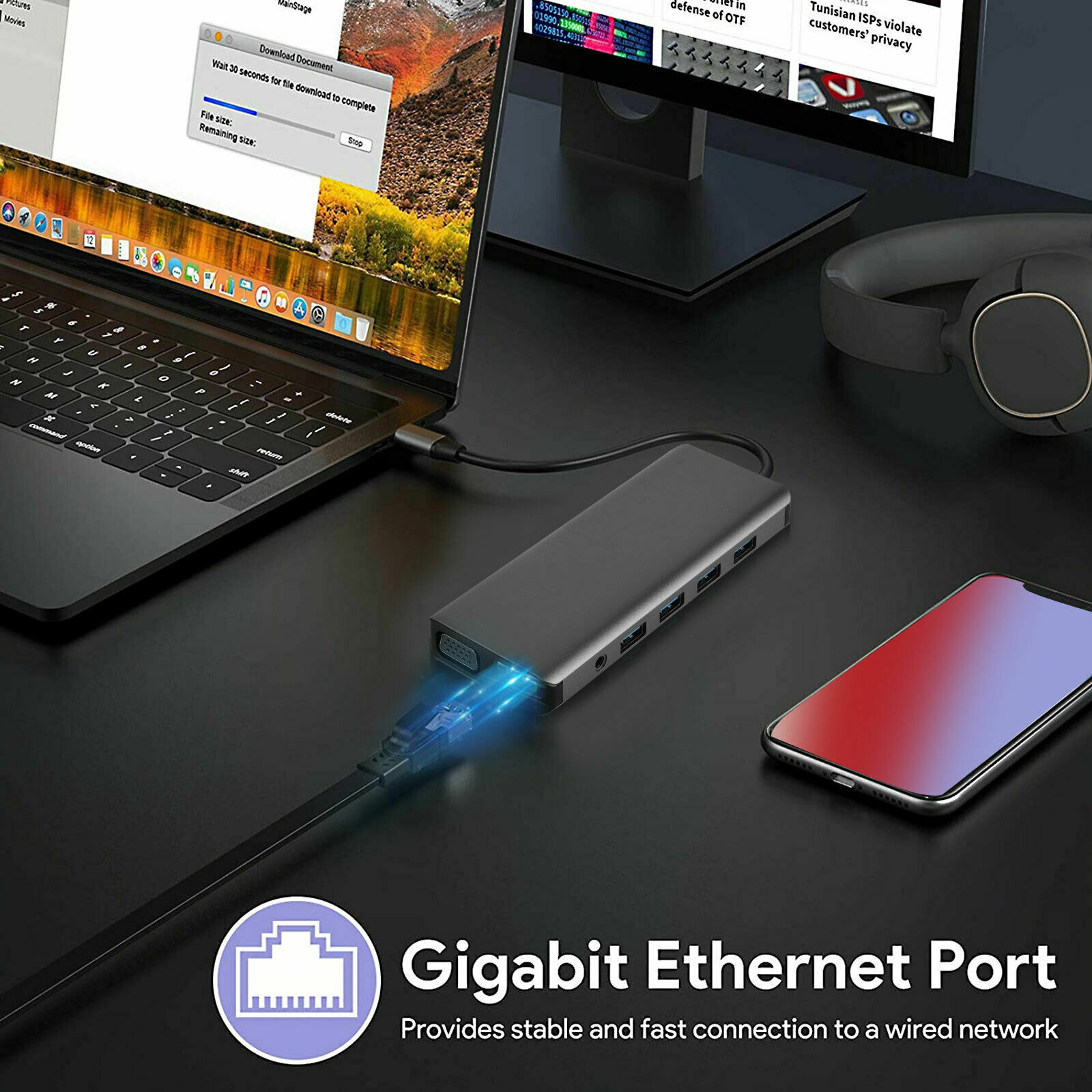 12-in-1 USB-C HUB with HDMI & USB 3.0