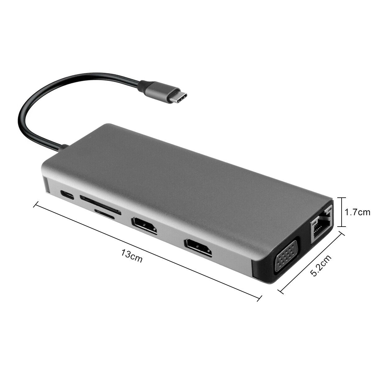 12-in-1 USB-C HUB with HDMI & USB 3.0