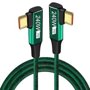 240W Right Angle USB-C Charger Cable 3M