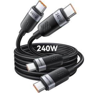 Rocoren 240W Fast Charging USB-C Cable 2-Pack