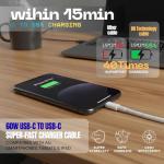 60W USB-C Fast Charger Cable for iPhone 17