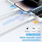 MFi Certified USB-C to Lightning Cable 2-Pack