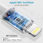 Extra Long USB C to Lightning Fast Charger Cable