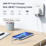 20W MFi Certified USB-C to Lightning Charger Cable