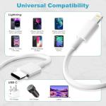 Extra Long USB C to Lightning Fast Charger Cable