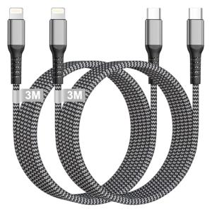 2-Pack 3M USB-C to Lightning Cable, Fast Charging