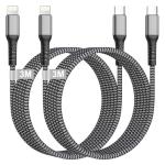 2-Pack 3M USB-C to Lightning Cable, Fast Charging