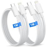 2-Pack USB-C to Lightning Cable - 1M Braided