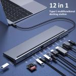 12-in-1 USB-C Docking Station for Laptops