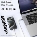 Braided USB-C to Lightning Charger Cable 2-Pack