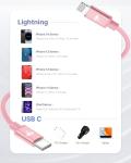 Aioneus USB-C to Lightning Cable 2M - Pink