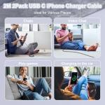 2M USB-C to Lightning Cable (2-Pack)