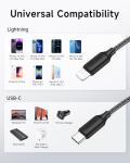 RAVIAD 1M USB-C to Lightning Fast Charger Cable
