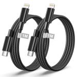 2-Pack USB-C to Lightning Cable 1M Fast Charge
