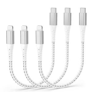 PEAKLIFT 15CM USB-C to Lightning Cable 3-Pack