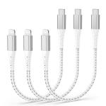 PEAKLIFT 15CM USB-C to Lightning Cable 3-Pack
