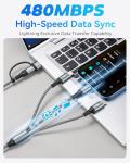 5-in-1 Fast Charging Cable with Data Transfer