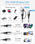 5-in-1 Fast Charging Cable with Data Transfer