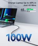 NIMASO 100W USB-C Cable 2M for MacBook & Samsung