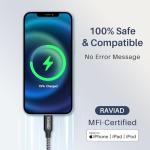 RAVIAD 0.5M USB-C to Lightning Fast Charger Cable