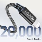 RAVIAD 0.5M USB-C to Lightning Fast Charger Cable