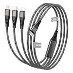 100W 3-in-1 USB-C Fast Charger Cable 1.2M