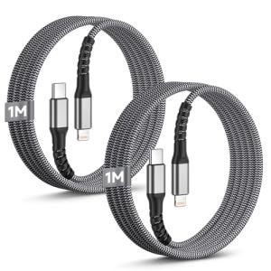 2-Pack USB-C to Lightning Cable for iPhone
