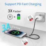 Short USB-C to Lightning Cable 2-Pack, MFi Certified