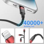 Short USB-C to Lightning Cable 2-Pack, MFi Certified