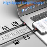 Short USB-C to Lightning Cable 2-Pack, MFi Certified