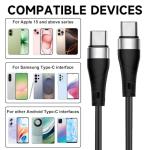 66W Coiled USB-C Car Charger Cable 2-Pack